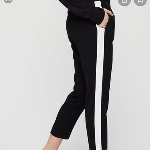 Aritzia dress pants with white stripe